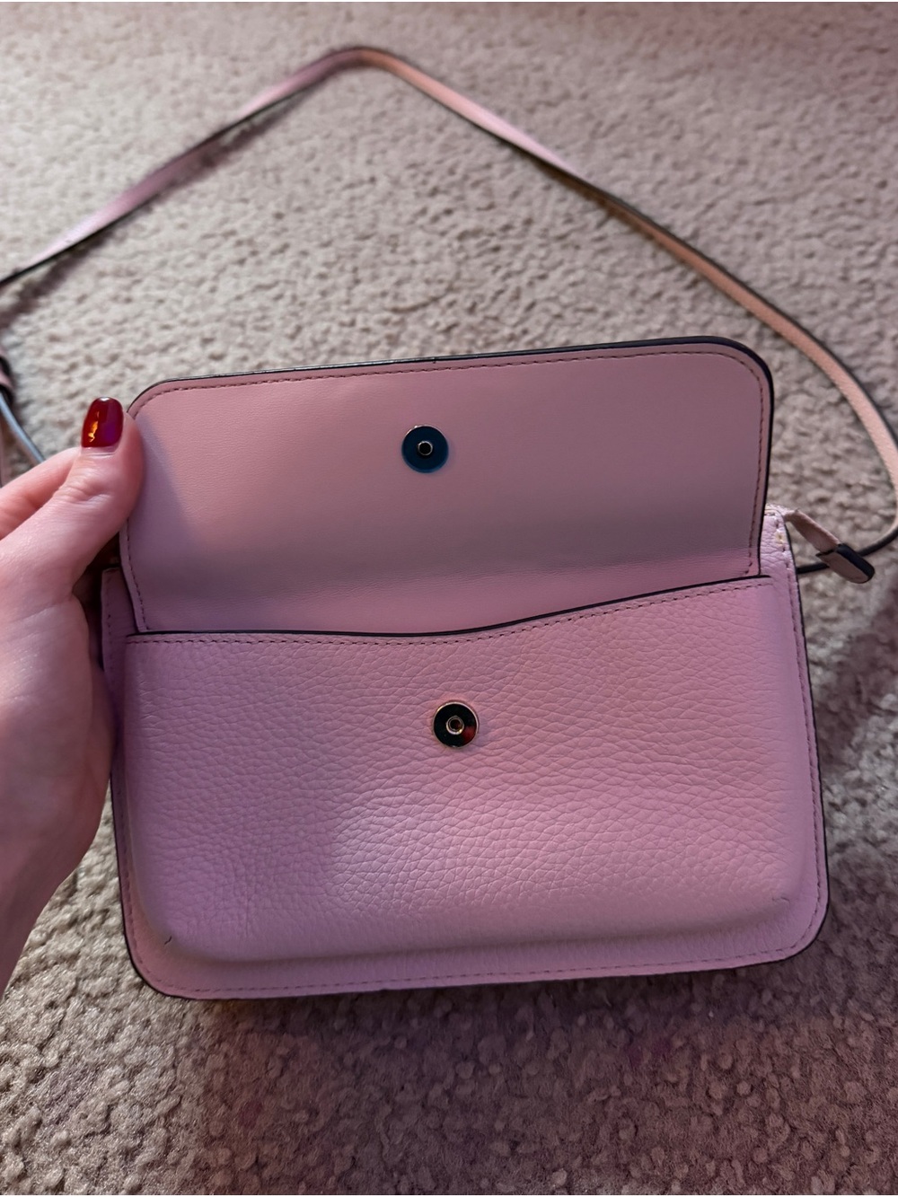 kate spade Light Pink Leather Crossbody Bag with Adjustable Strap - Picture 4 of 8